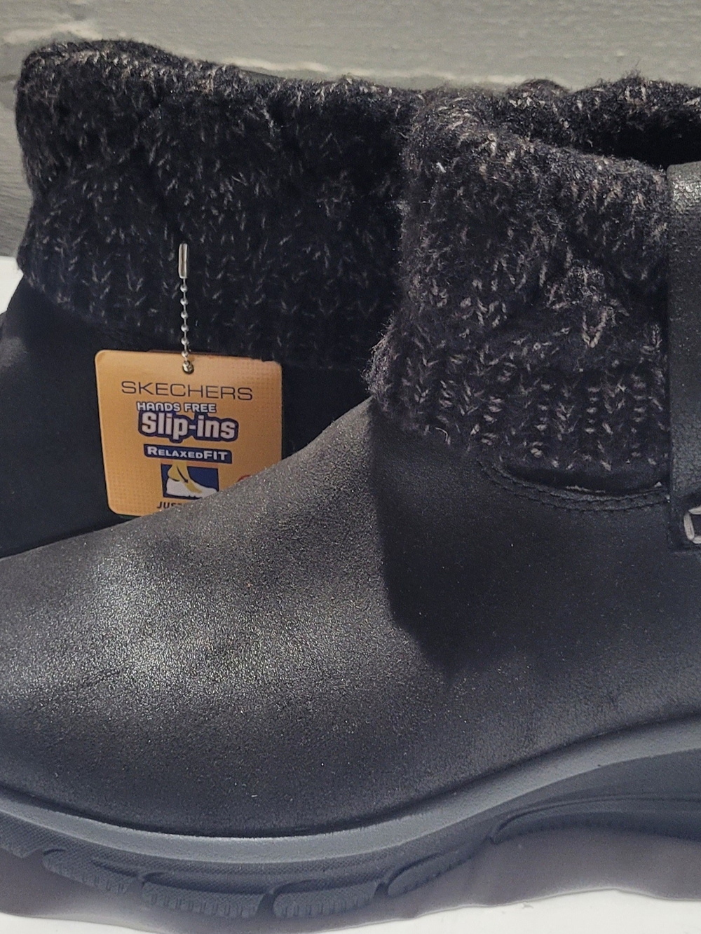 Skechers Women's Black Slip-In Cozy Ankle Boots